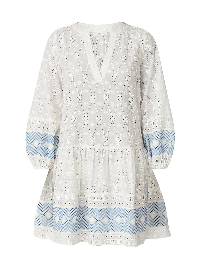 Shoshanna Eyelet Embroidered Umbrella Minidress 1