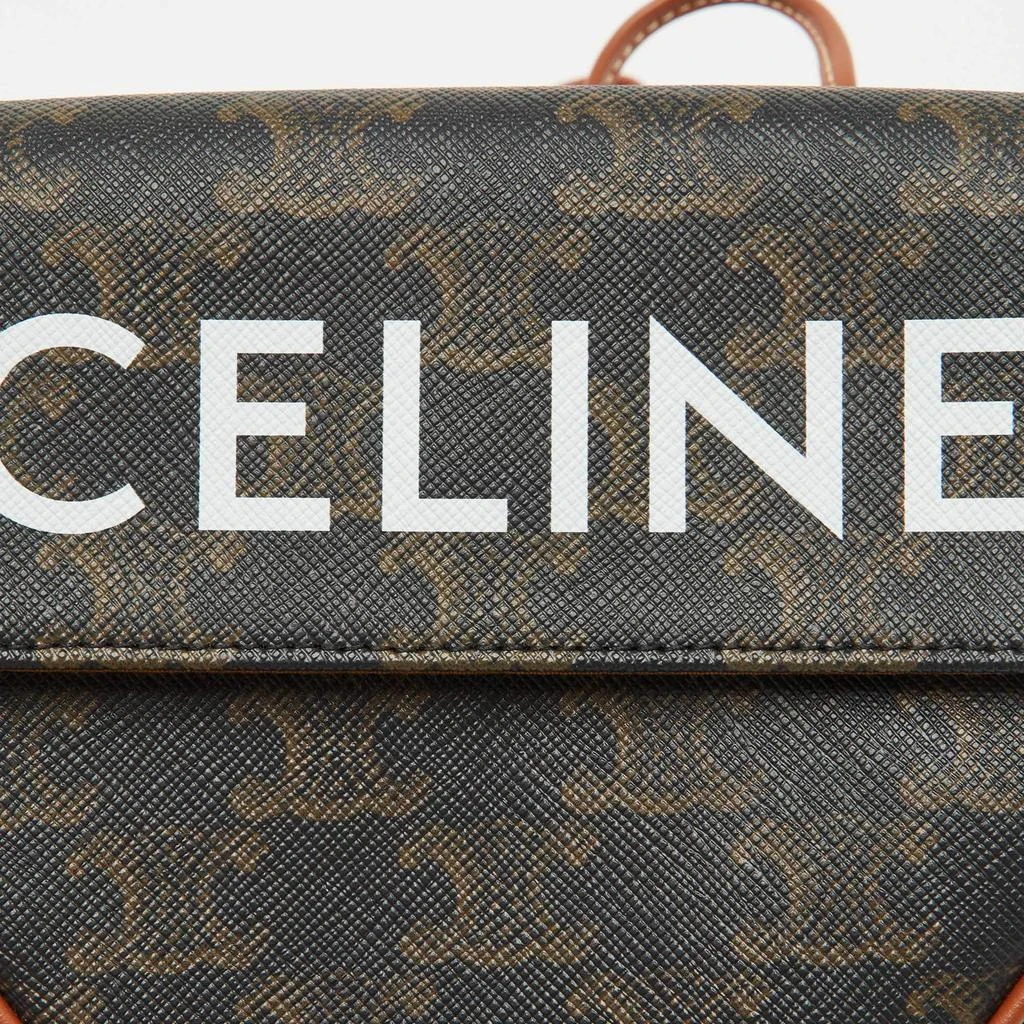 Celine Celine Tan Triomphe Canvas and Leather Triangle Crossbody Bag 6