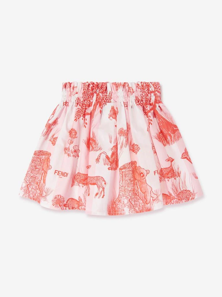Fendi Fendi Baby Girls Beijing Forest Skirt in White 2