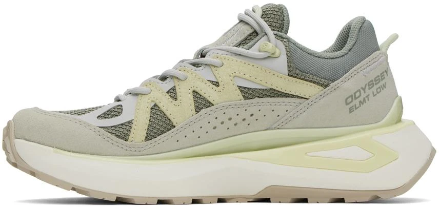 Salomon Gray & Green Odyssey Elmt Low Sneakers 3