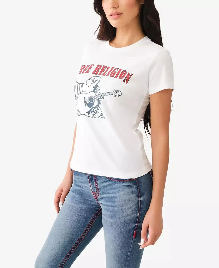 True Religion Women's Buddha Slim Crew Neck Top 5