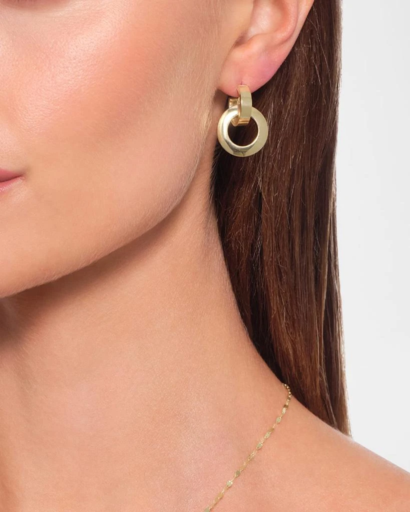 LANA 14K Yellow Gold Small Moveable Loop Hoop Earrings 2