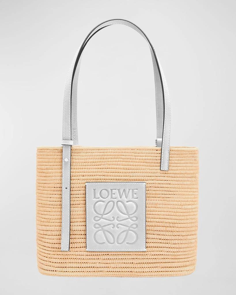 Loewe x Paula's Ibiza Square Basket Small Bag in Raffia with Leather Handles 1