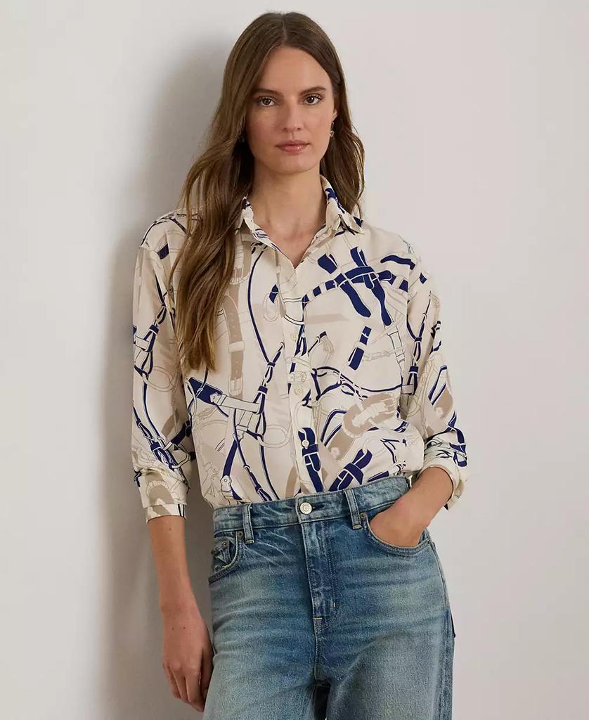 Ralph Lauren Women
s Relaxed Fit Printed Shirt, P/XS-XX