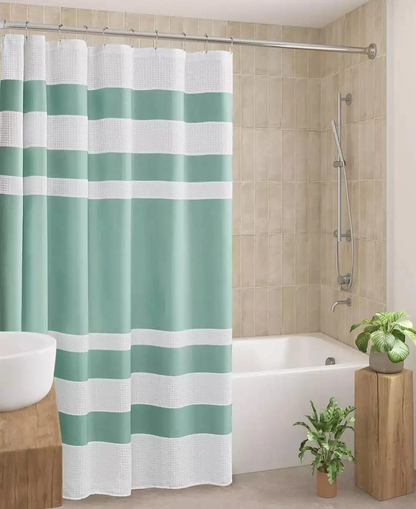 Madison Park Spa Waffle 3M-Scotchgard™ Shower Curtain, 72" x  84" 1