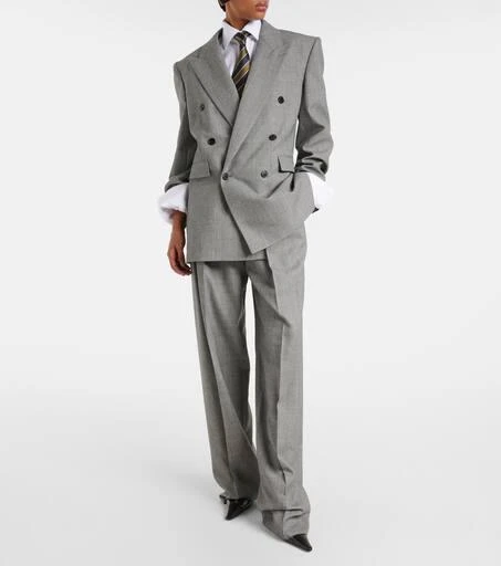 Yves Saint Laurent Double-breasted wool twill blazer 2