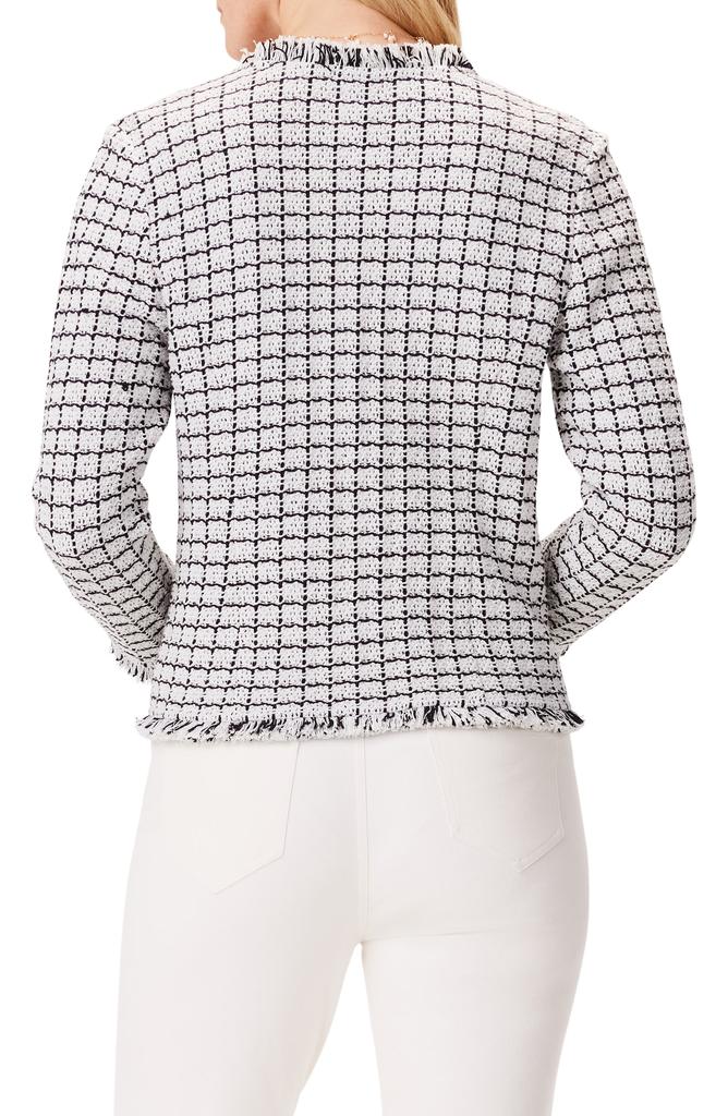 NIC+ZOE Grid Fringe Mix Jacket