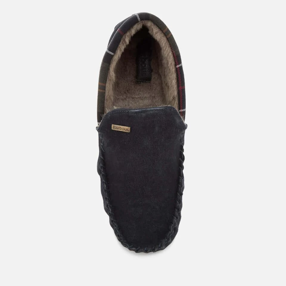 Barbour BARBOUR MEN'S MONTY SUEDE MOCCASIN SLIPPERS - NAVY 3
