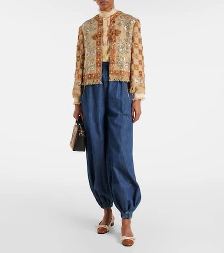 Valentino Chambray tapered pants 2