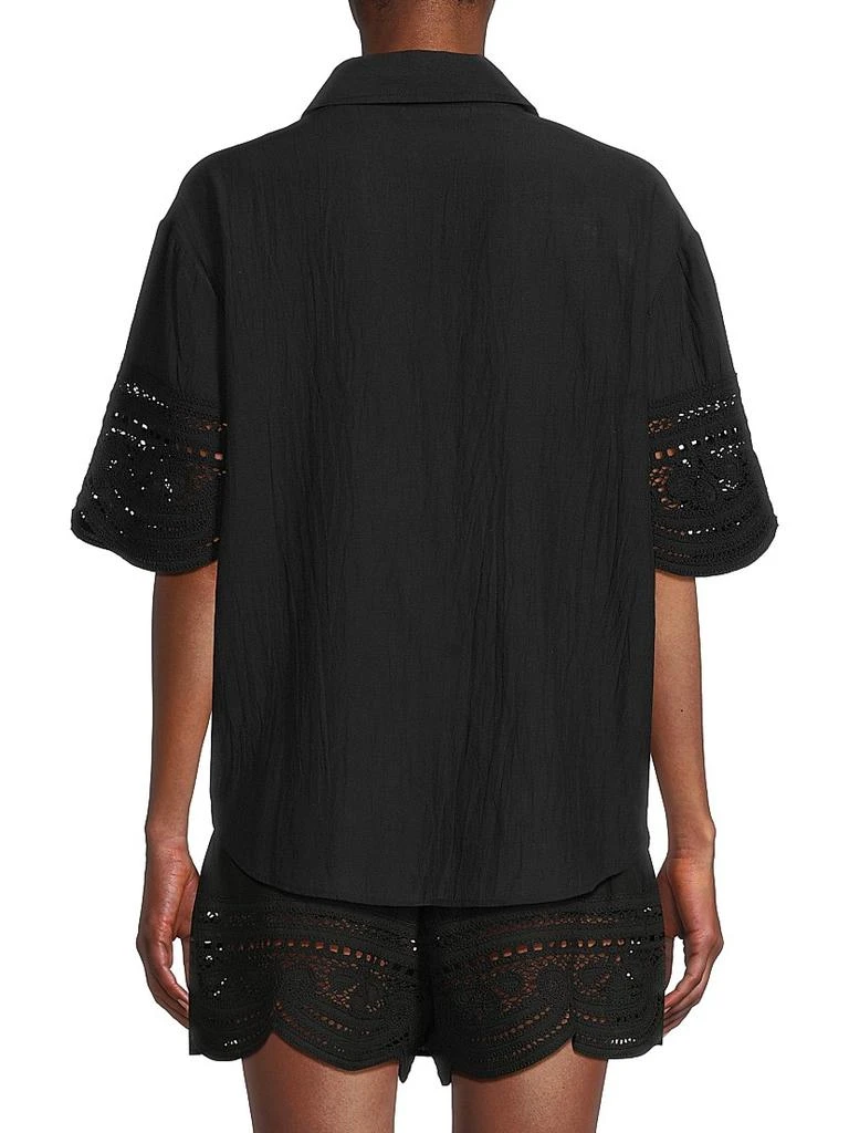 Ramy Brook Shamaya Eyelet-Trimmed Swim Cover-Up Top 5