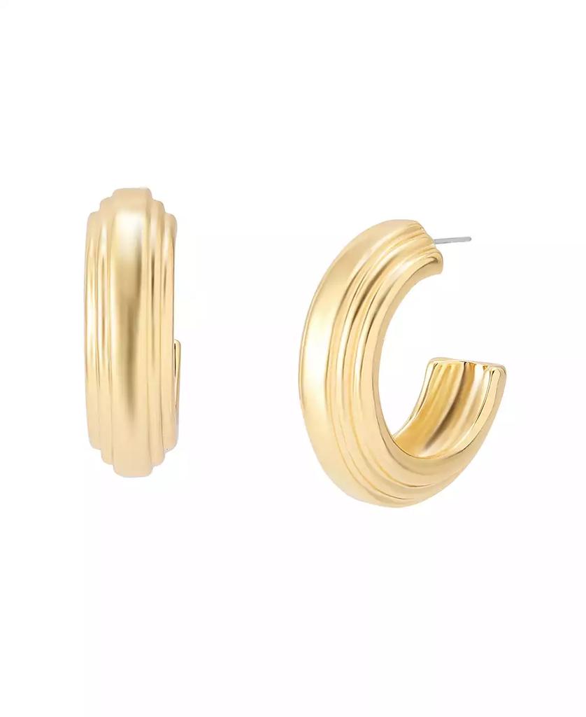 Robert Lee Morris Ribbed Hoop Earrings