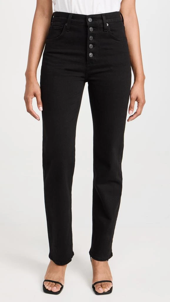 Citizens of Humanity Daphne High Rise Stovepipe Exposed Fly Jeans 6