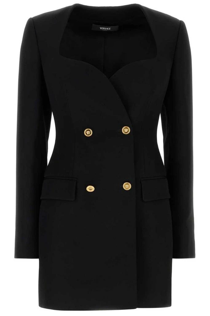 Versace Versace Double-Breasted Tailored Blazer from Cettire