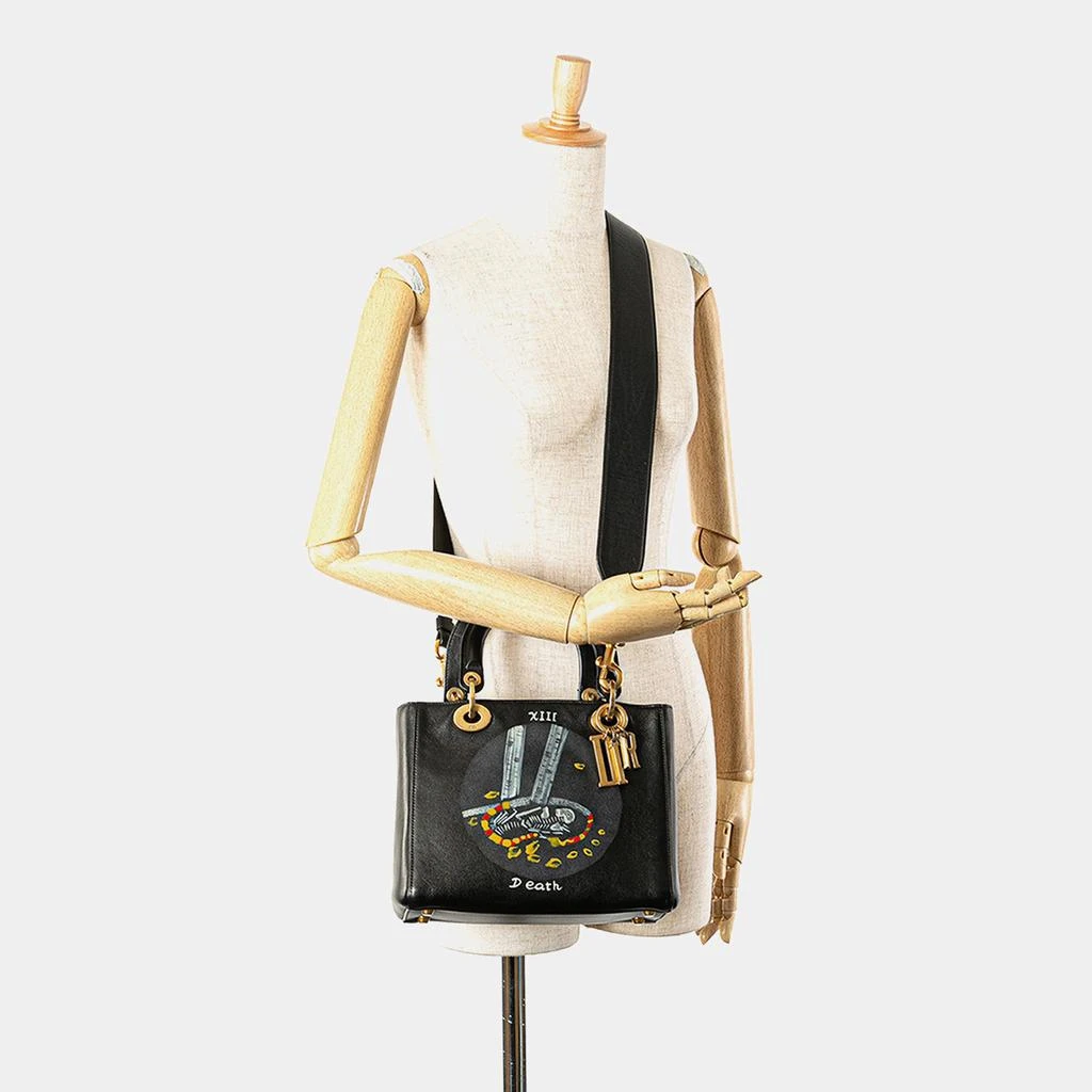Dior Dior Black Medium Calfskin Death Tarot Card Lady Dior Bag 3