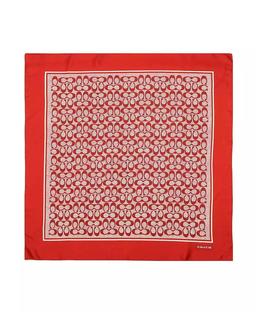 Coach Women's Vintage Signature Print Silk Square Scarf 1