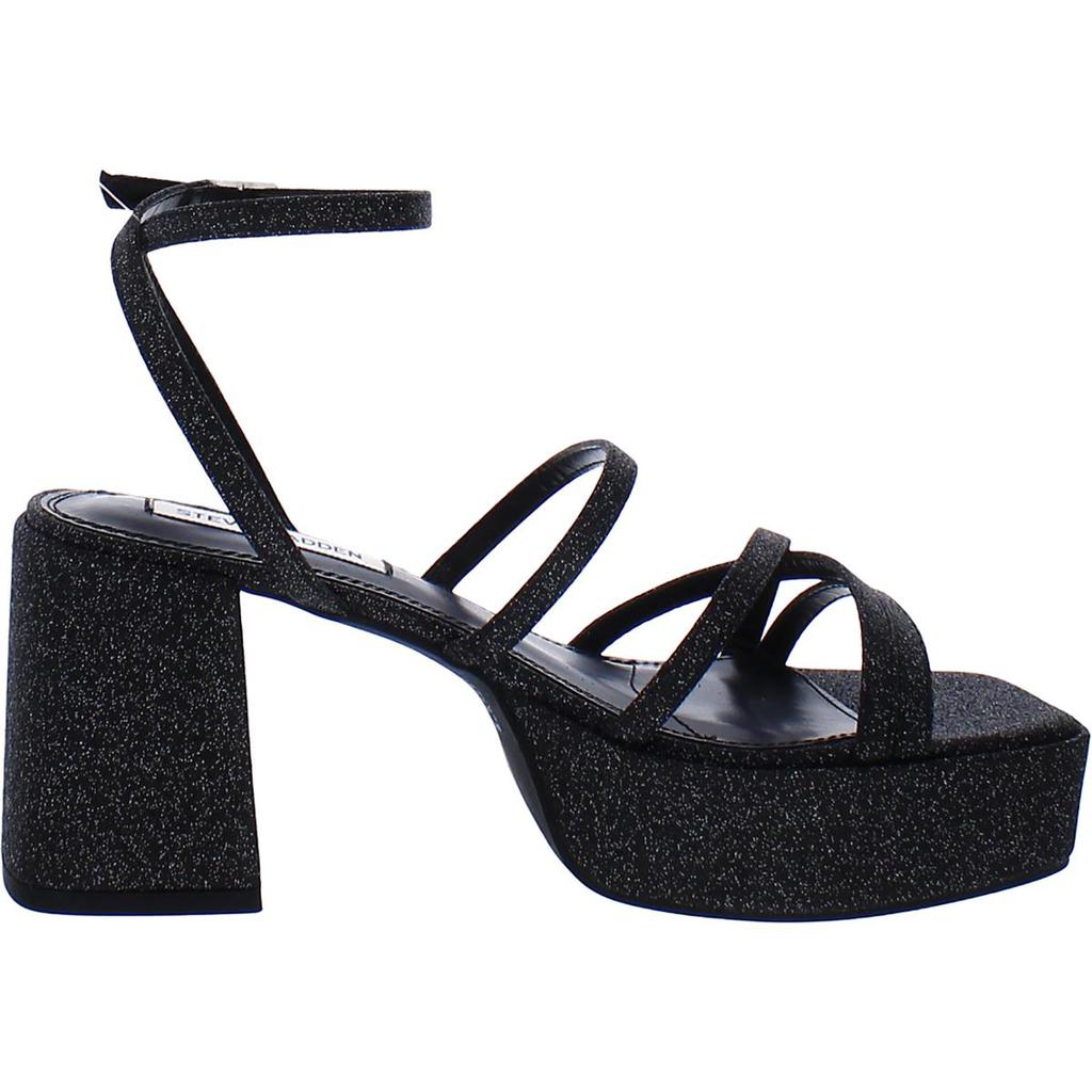 Steve Madden Brylee Womens Glitter Strappy Platform Heels