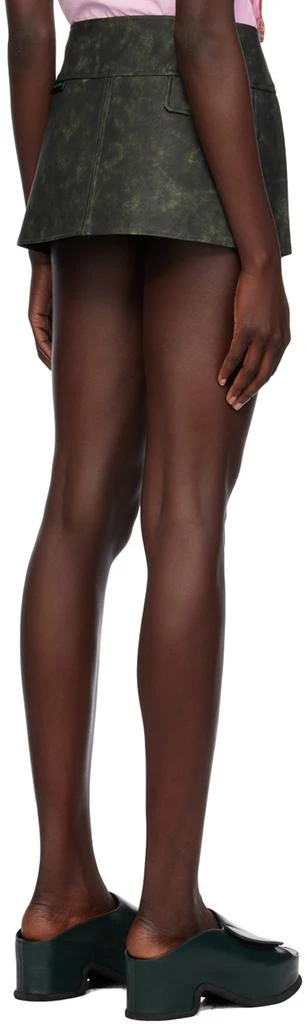 ANDERSSON BELL Khaki Emma Faux-Leather Miniskirt 3