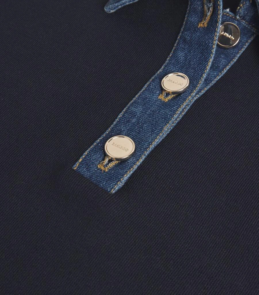 Sandro Paris Denim-Collar Sweater 5
