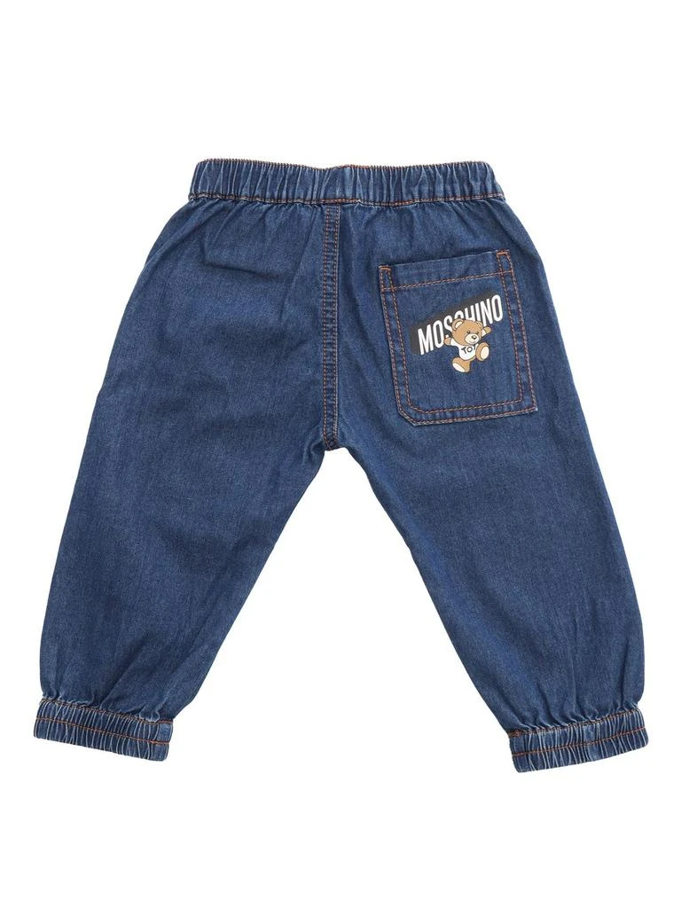 Moschino Moschino Kids Logo-Printed Seam-Detailed Tapered Jeans 2