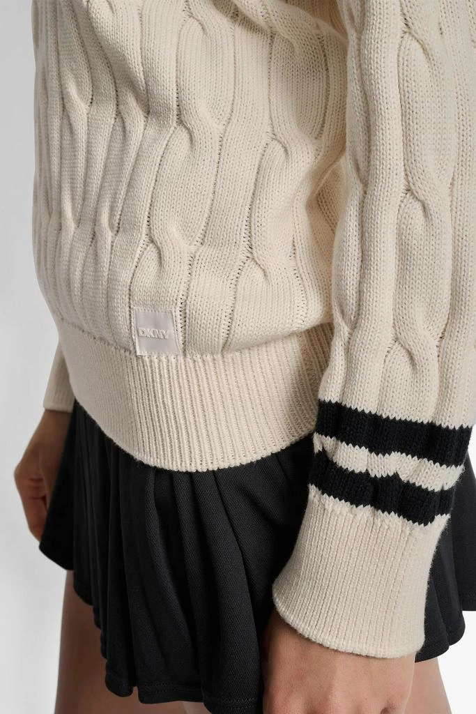 DKNY CABLE-KNIT TIPPED SWEATER 5