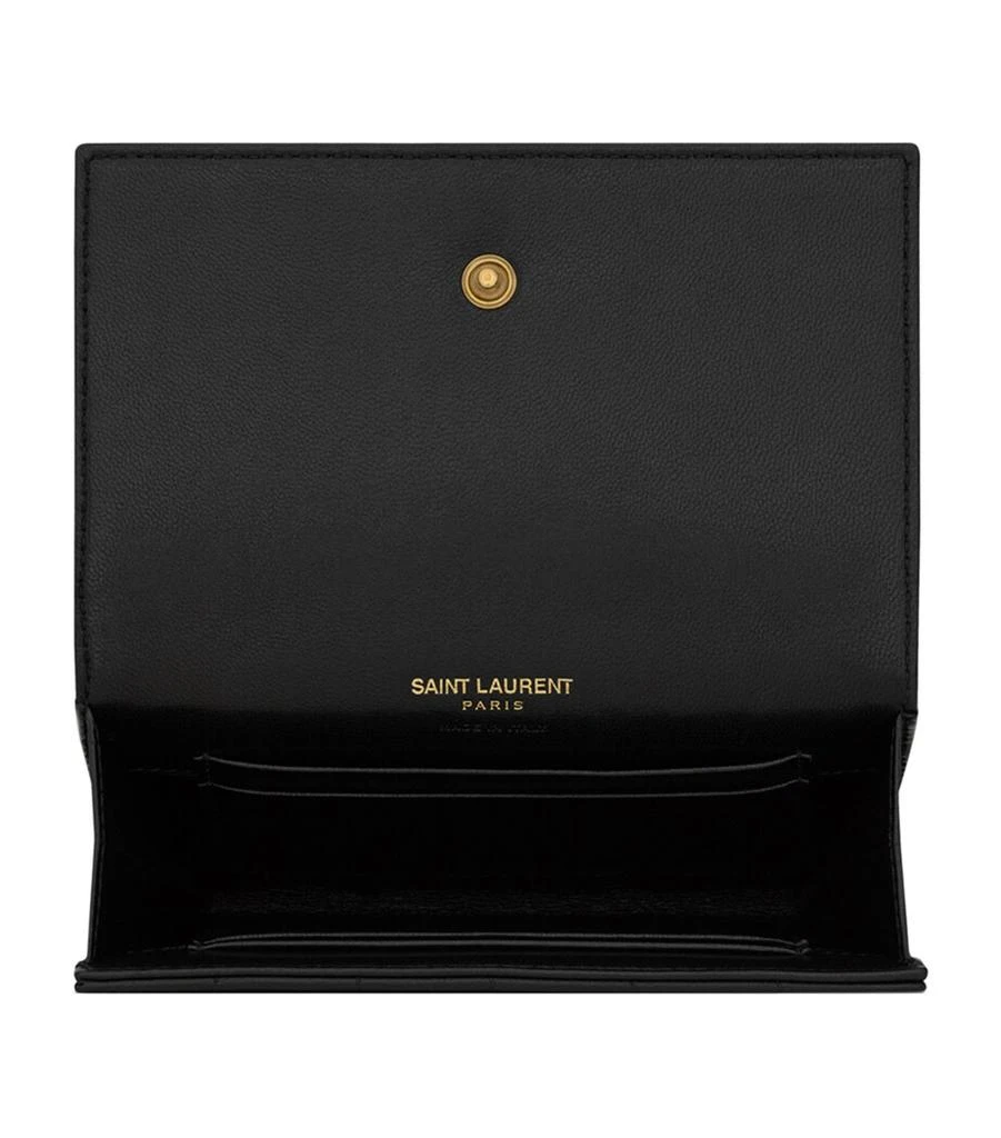 Yves Saint Laurent Leather Quilted Monogram Wallet 4