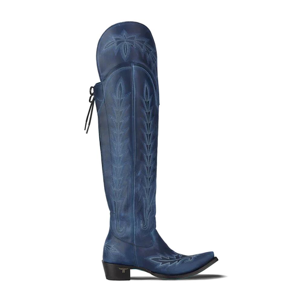 LANE Lexington OTK Corset Embroidered Snip Toe Zippered Cowboy Boots