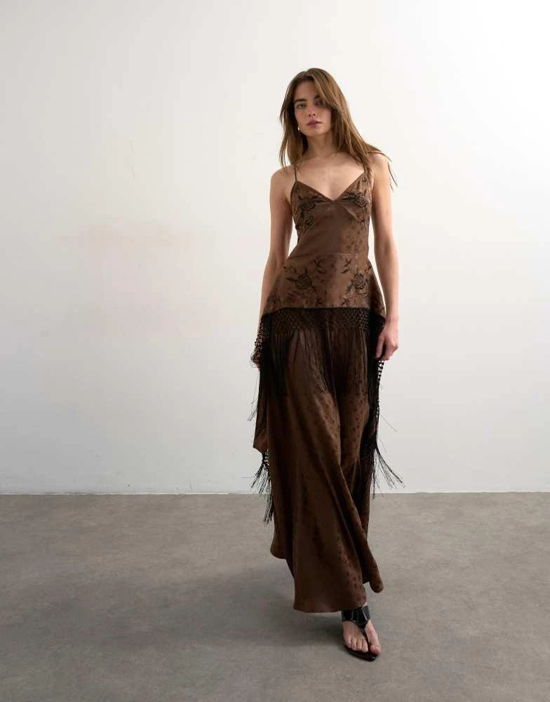Shop Topshop satin strappy maxi dress with jacquard embroidery and fringing in chocolate on Sale at BeyondStyle Get Lowest price in three month Topshop satin strappy maxi dress with jacquard embroidery Shop Topshop satin strappy maxi dress with jacquard embroidery and fringing in chocolate on Sale at BeyondStyle Get Lowest price in three month Topshop satin strappy maxi dress with jacquard embroidery