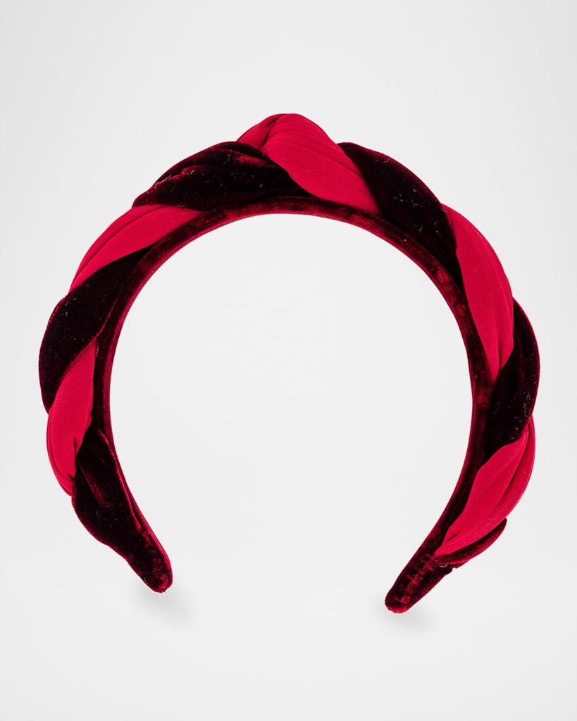 Alexandre de Paris Twisted Knot Velvet Headband