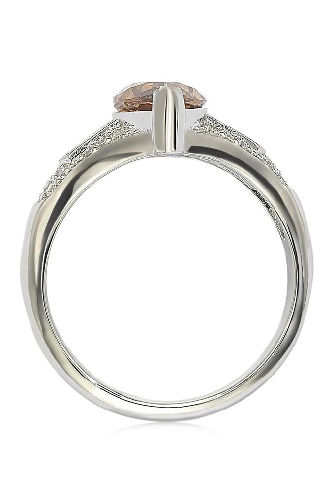Suzy Levian Sterling Silver Brown CZ Marquise Ring 5