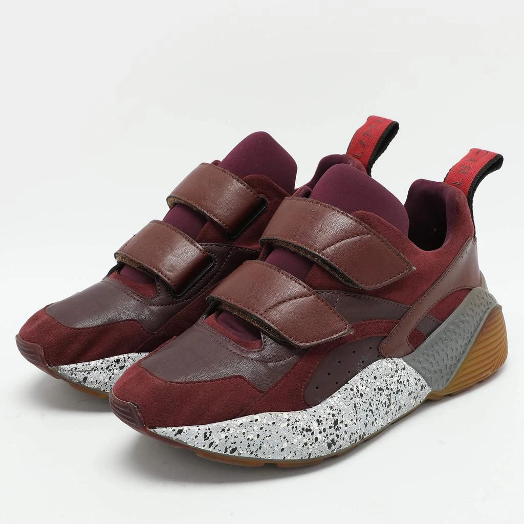 Stella McCartney Stella McCartney Burgundy Faux Leather and Faux Suede Eclypse Low Top Sneakers Size 38 2