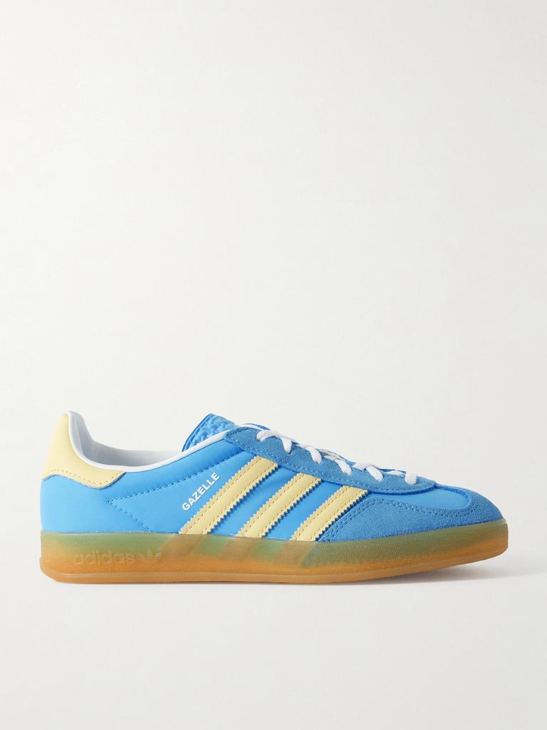 adidas Originals Gazelle Indoor 皮革边饰绒面革尼龙运动鞋