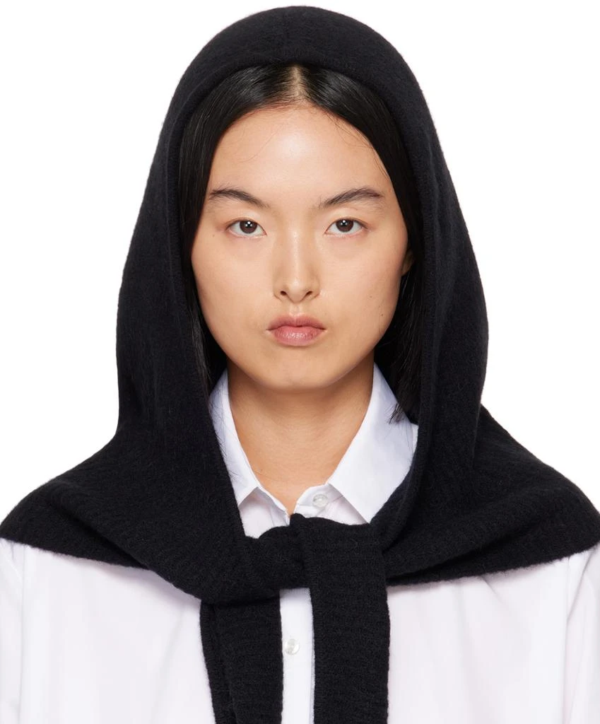 Ganni Black Soft Wool Balaclava 1