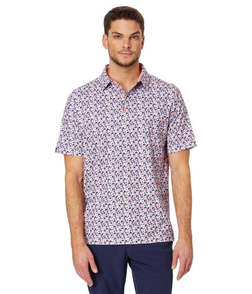 Callaway Trademark Abstract Golf Ball Print Polo