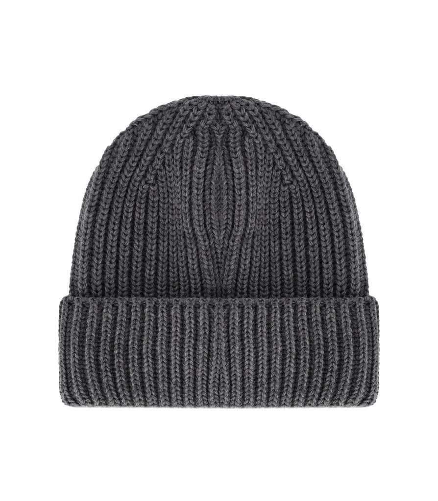 Emporio Armani Emporio Armani Logo Patch Turn-Up Brim Knitted Beanie 2