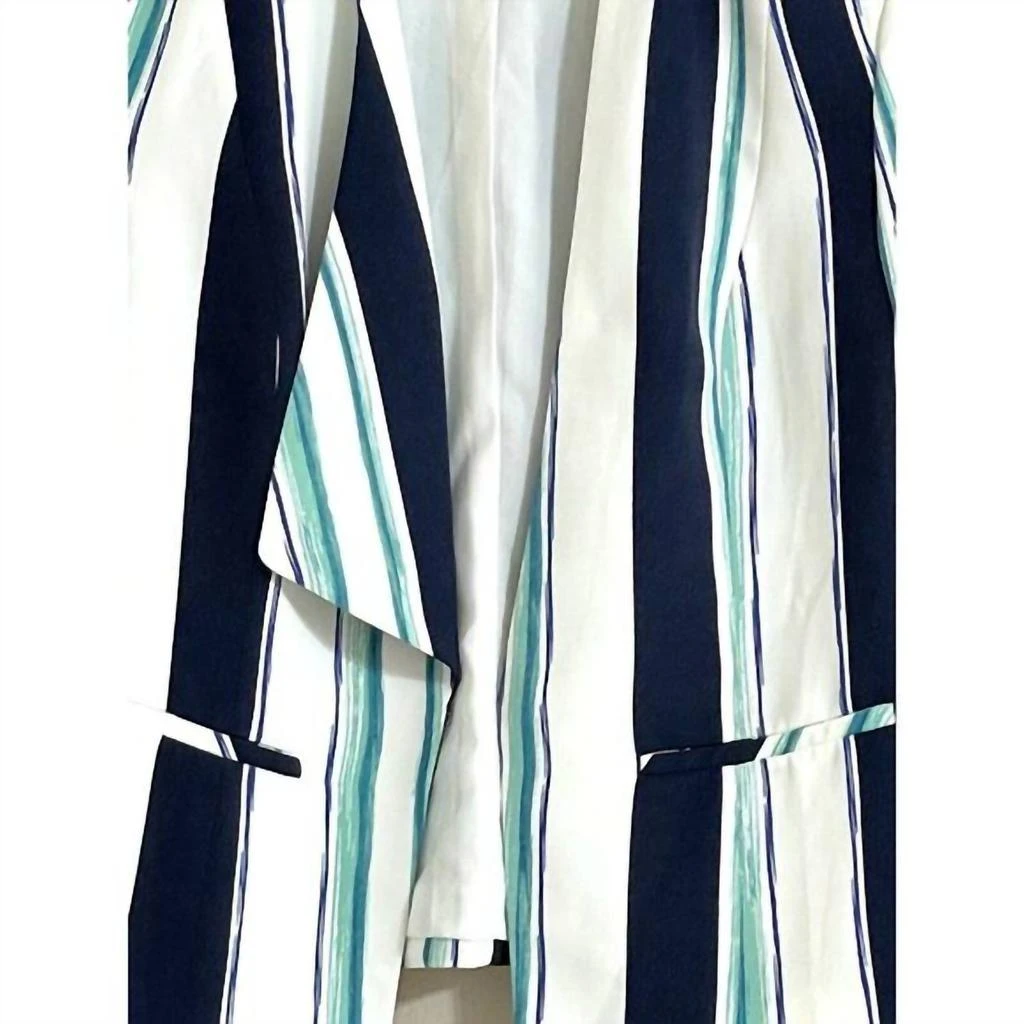 Halogen Halogen - Women's Striped Open Front Blazer 3