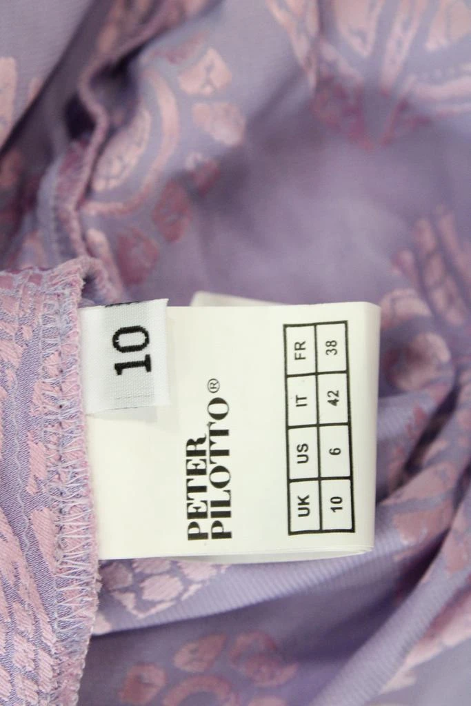 PETER PILOTTO Jacquard Midi Skirt in Purple Satin 5
