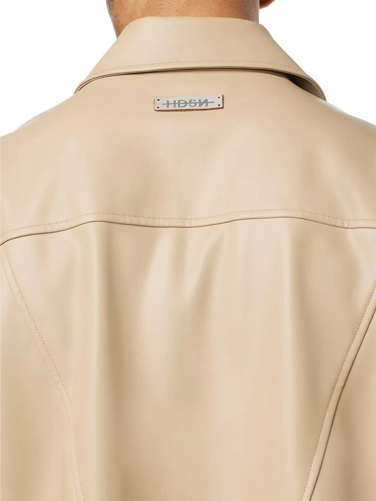 Hudson Faux Leather Zip Shirt 8