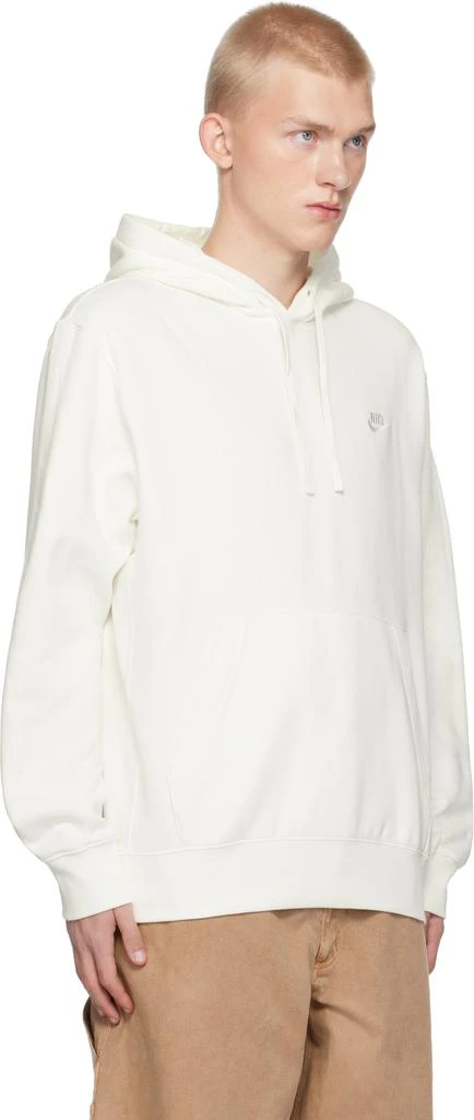 NIKE White Sportswear Club Fleece Hoodie 2