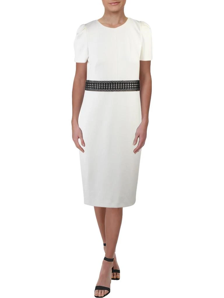 Calvin Klein Womens Lace Sheath Midi Dress 1