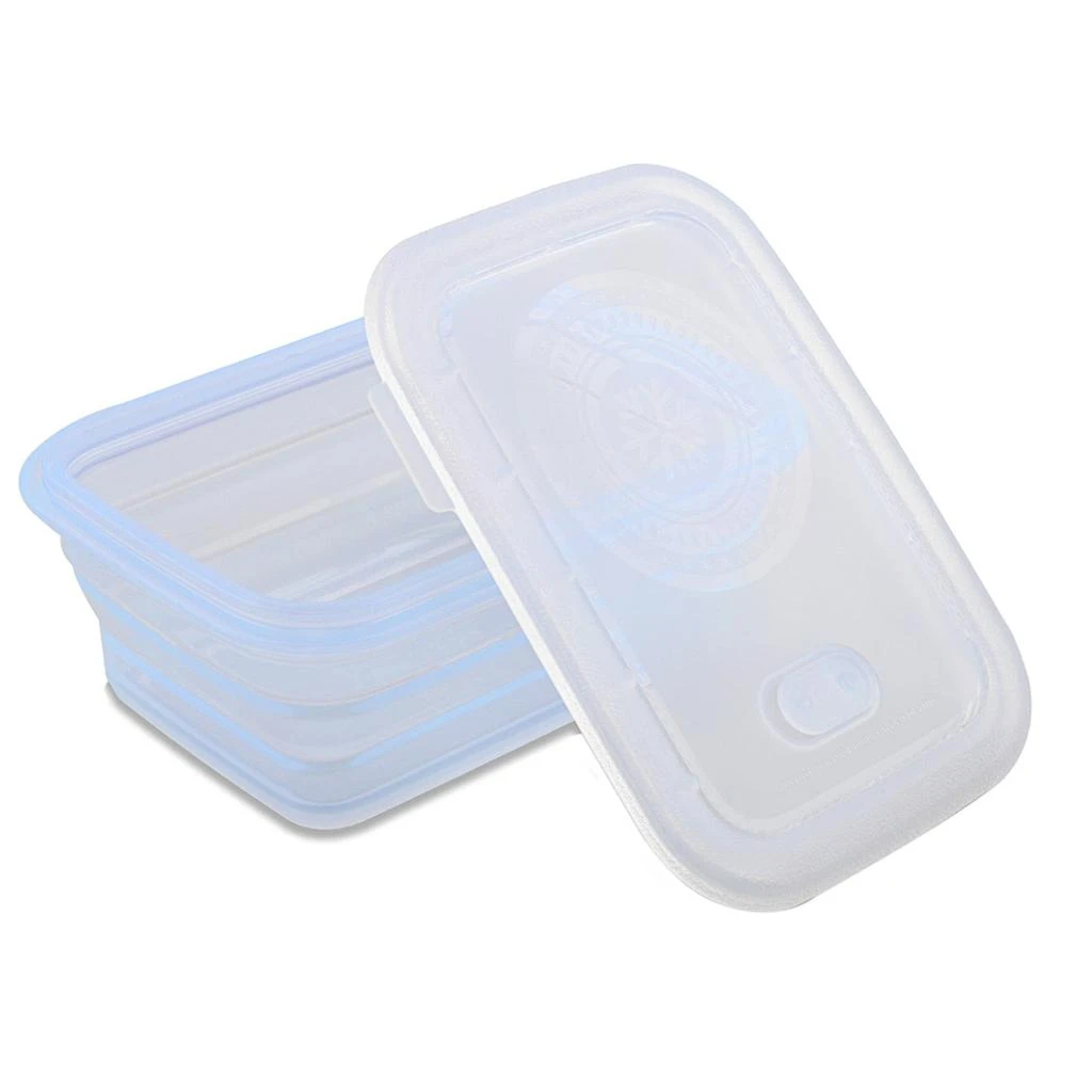 MNML Collapsible Silicone Food Storage Container Set of 6 - 1160 ml - Clear 1