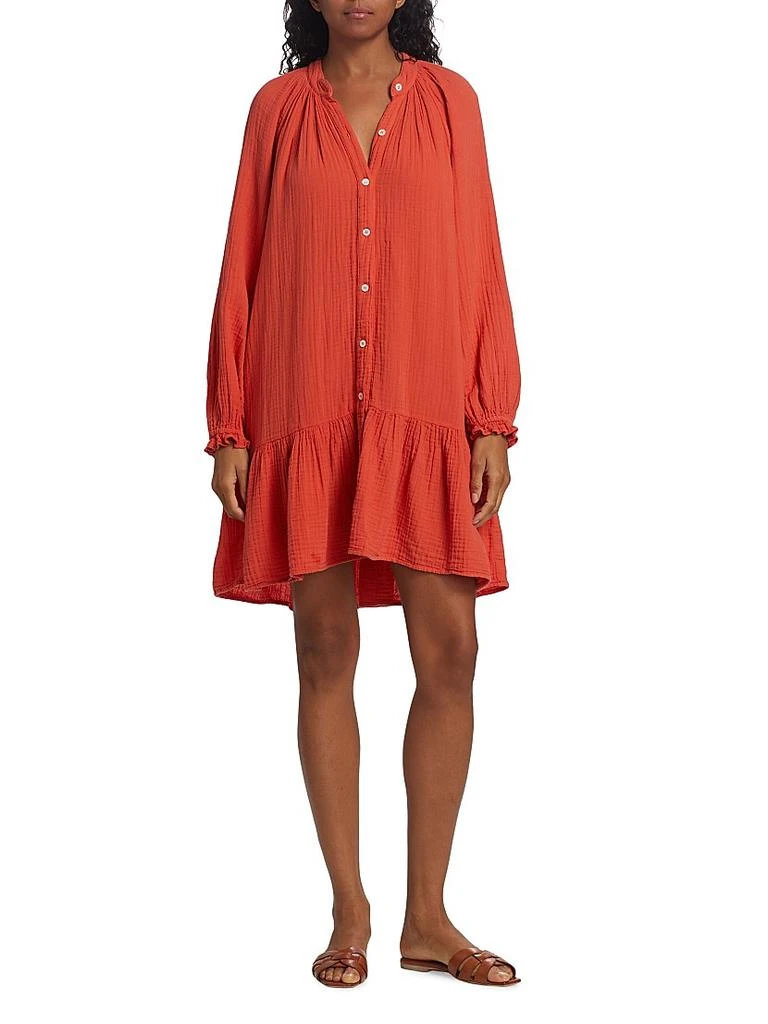XIRENA Rainey Belted Cotton Dress 6