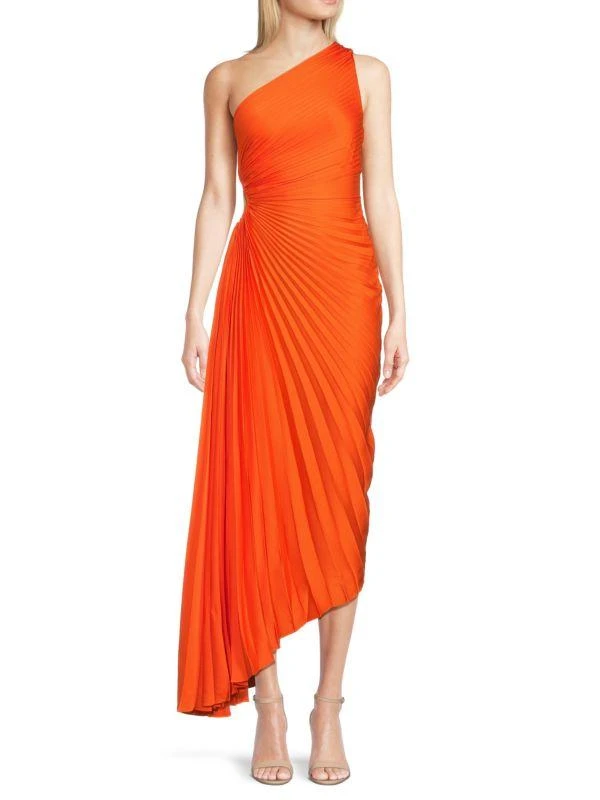 A.L.C. Delfina Asymmetric Pleated Dress 1