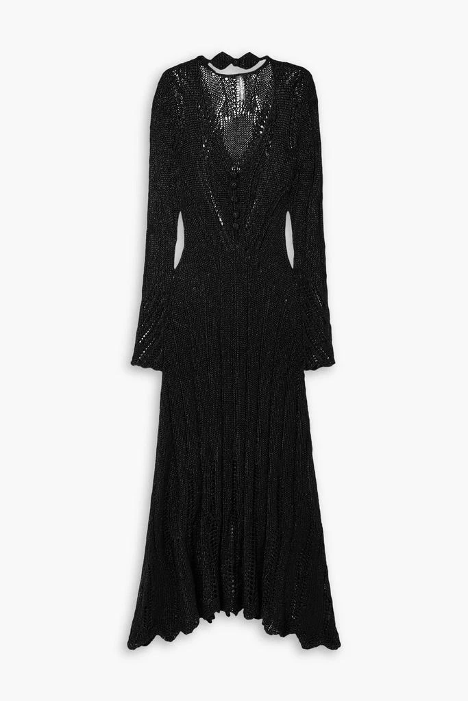 Norma Kamali Open-knit scalloped maxi dress 1