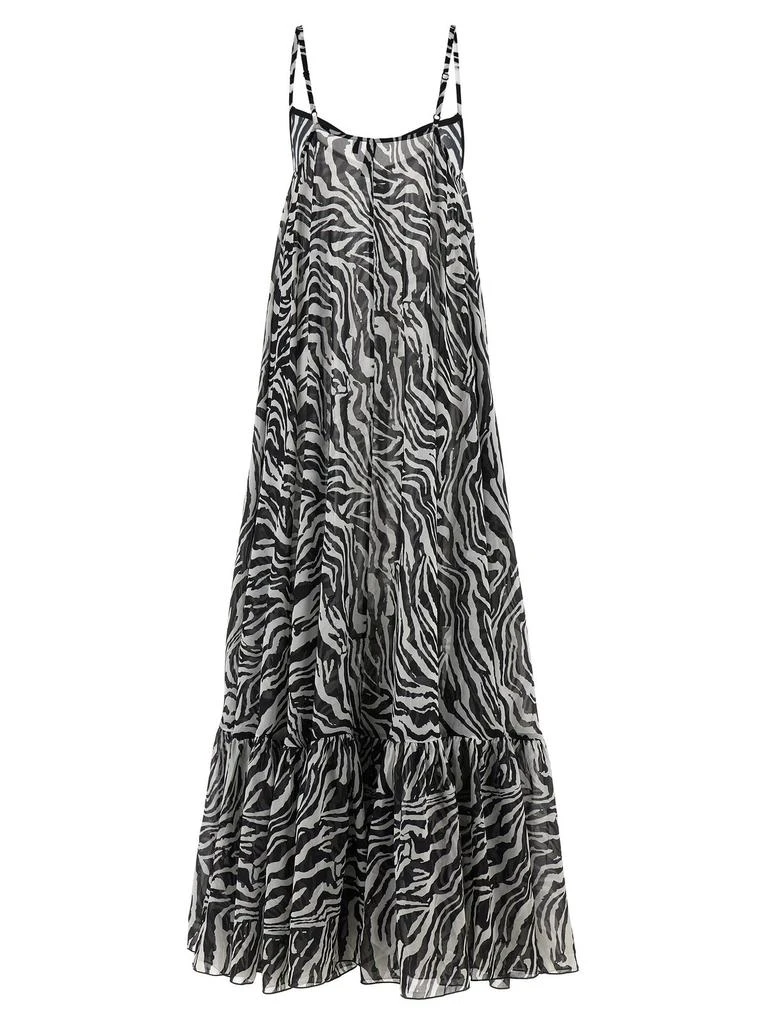 ROTATE Birger Christensen ROTATE Light Flowy Zebra Print Maxi Dress 2