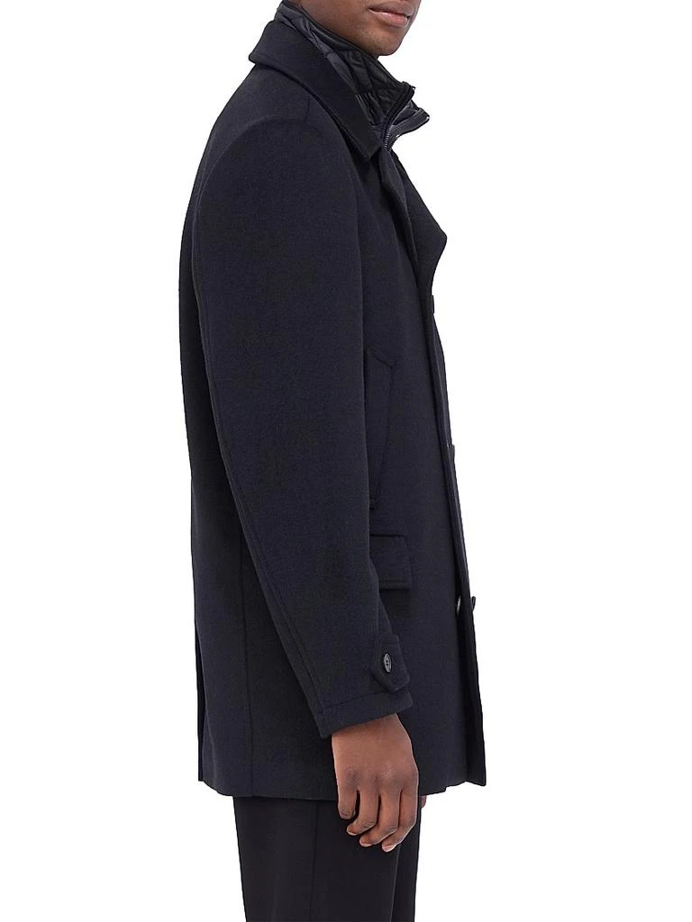 BUGATCHI Wool-Blend Double-Breasted Peacoat 4