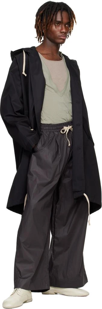 Jan-Jan Van Essche Gray O-Project Coated Typewriter Wide Trousers 4