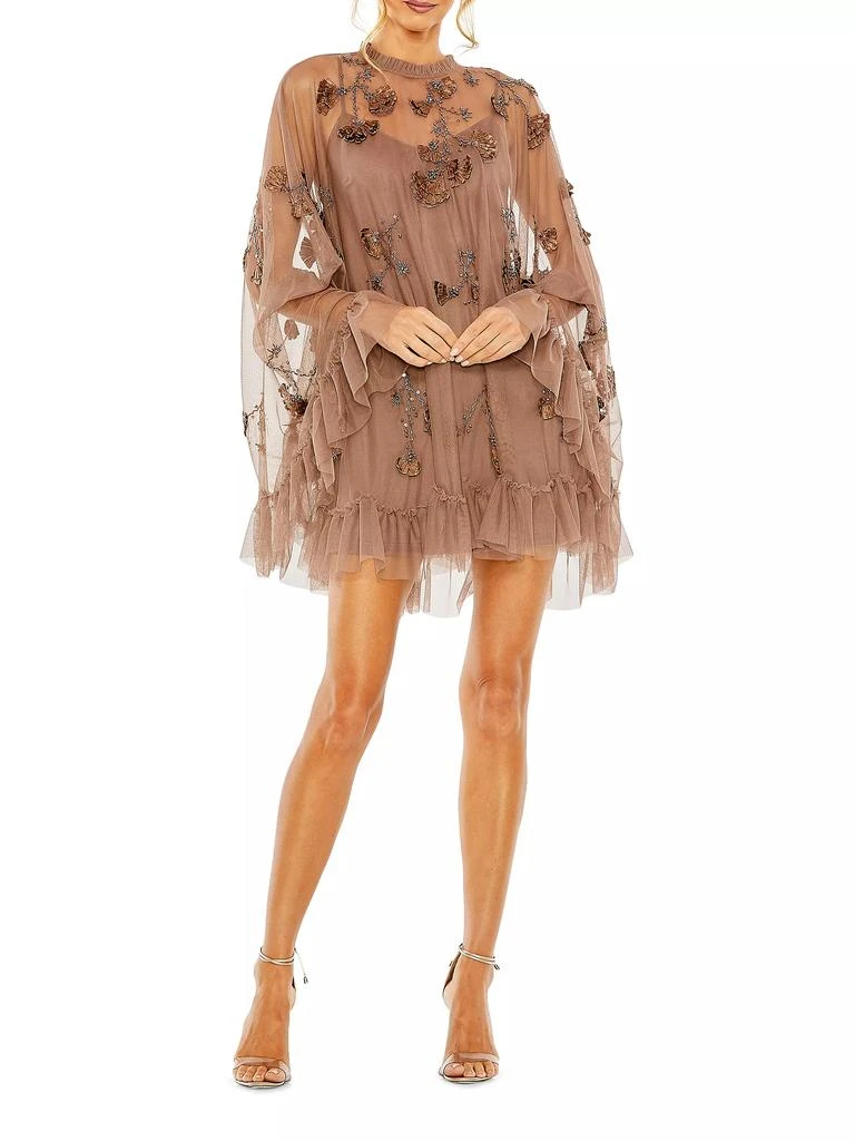 Mac Duggal Mac Embellished Mesh A-Line Minidress 2