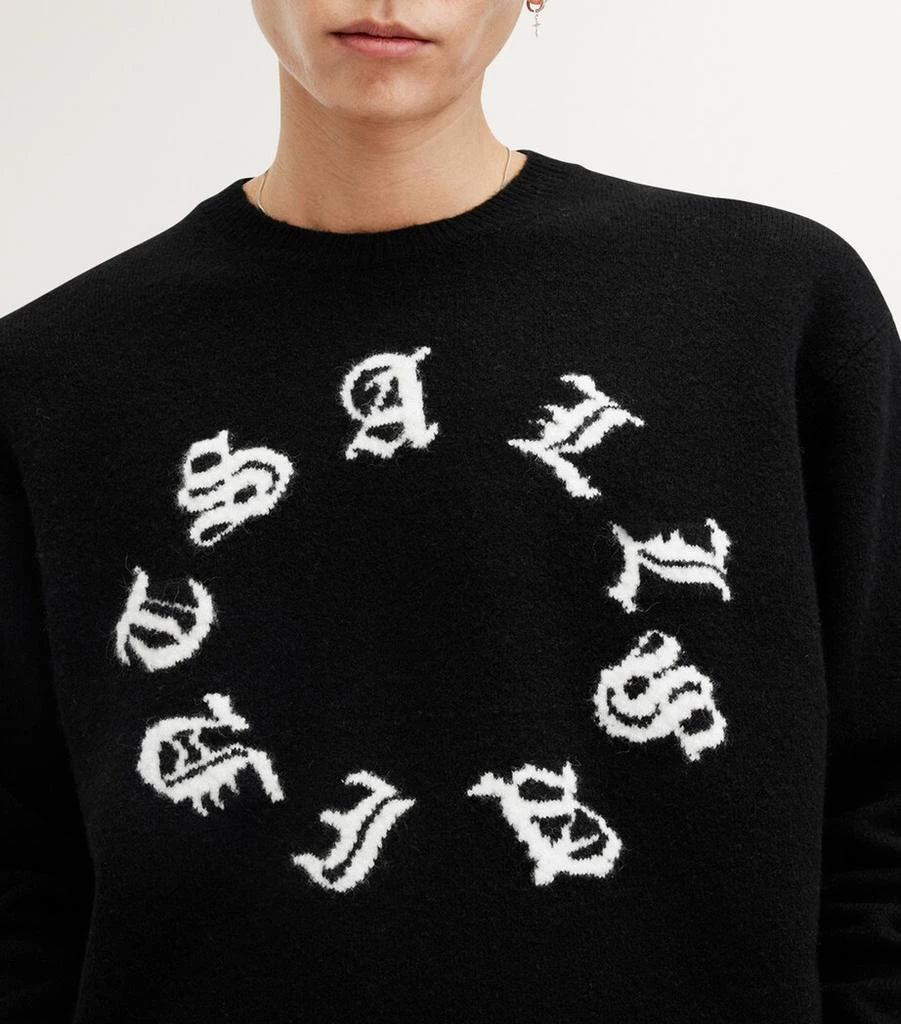 ALL SAINTS Scripture Crew-Neck Sweater 6