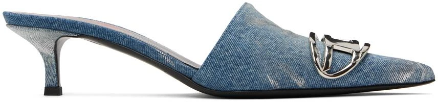 Diesel Blue D-Venus Kittie Denim Mules 1
