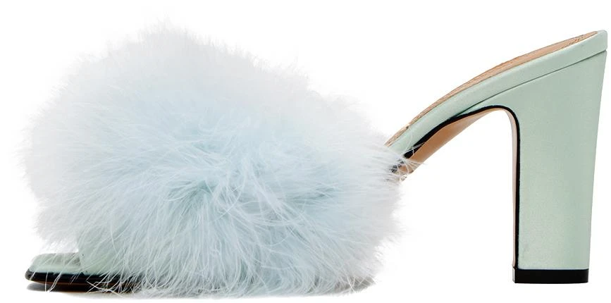 Maison Margiela Blue Feather Mules 3